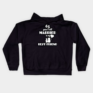 65Th Wedding Day Couples Married With Best Friend Kids Hoodie